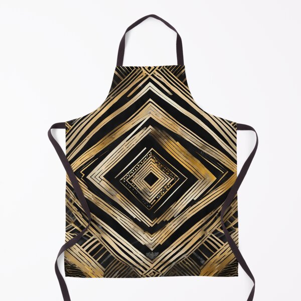Artikelvorschau, Geometrisches Design in den Farben Schwarz und Gold entworfen und verkauft von Print2Harbor.
