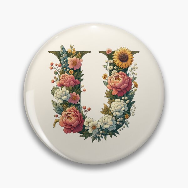 Item preview, Floral Letter U designed and sold by zzz888.