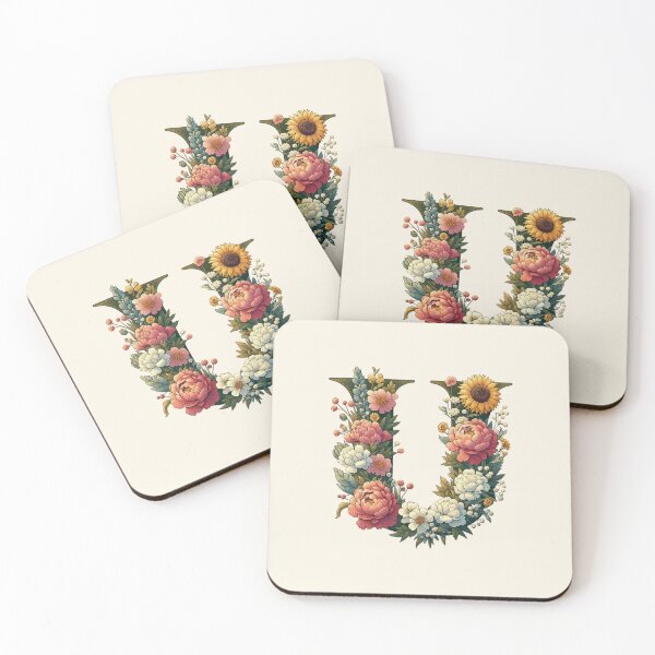 Item preview, Floral Letter U designed and sold by zzz888.