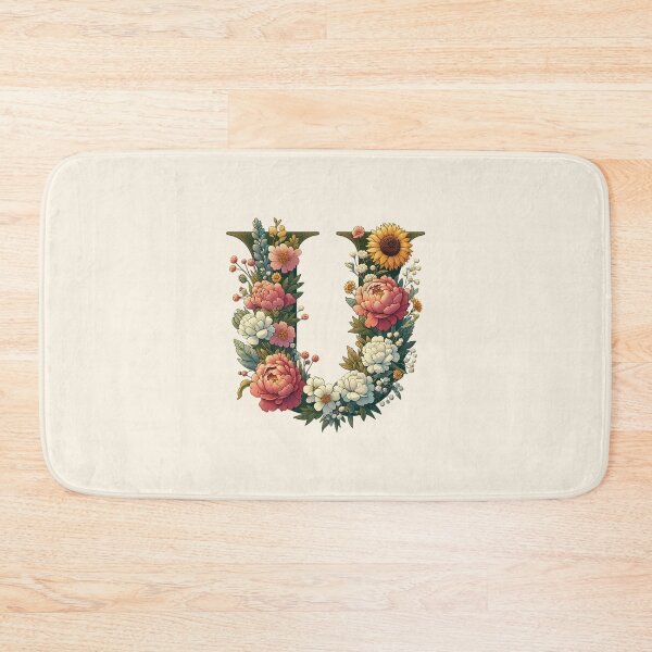 Item preview, Floral Letter U designed and sold by zzz888.
