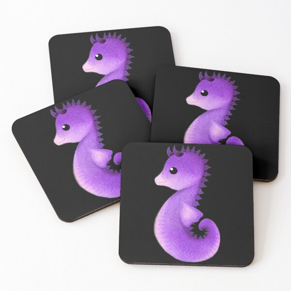 Item preview, purple cute seahorse - dark designed and sold by doveydotdraws.