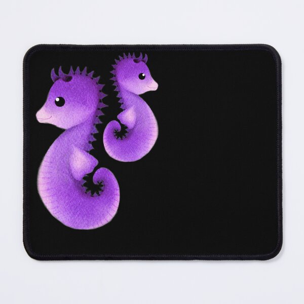 Item preview, purple cute seahorse - dark designed and sold by doveydotdraws.