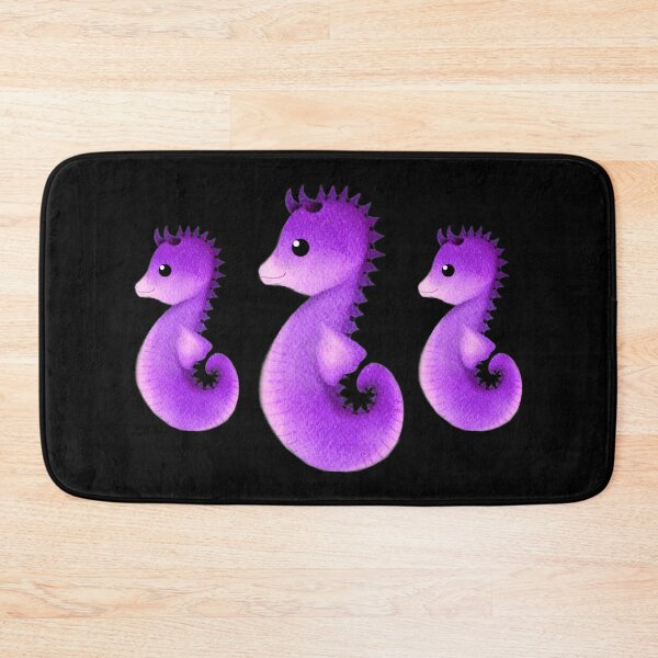Item preview, purple cute seahorse - dark designed and sold by doveydotdraws.