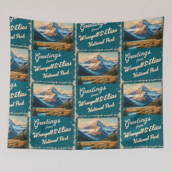 Item preview, Greetings from Wrangell St Elias National Park Postcard Vintage Retro Travel Vintage designed and sold by TravelPostcardGems.