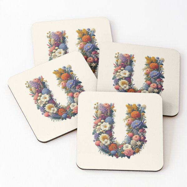 Item preview, Floral Letter U designed and sold by zzz888.