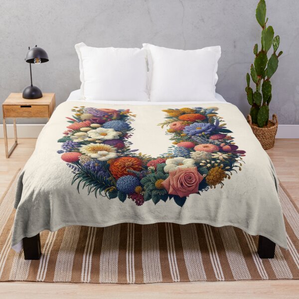 Item preview, Floral Letter U designed and sold by zzz888.