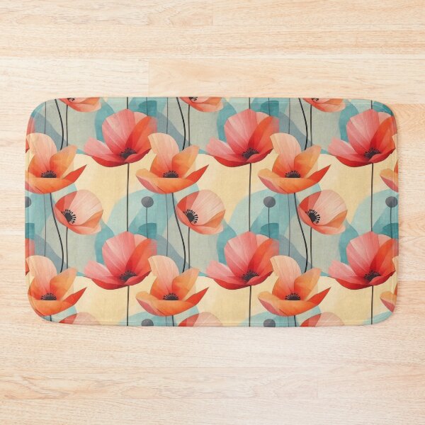 Item preview, Copy of Seamless Pattern of red Flower in cream background  designed and sold by creativekrish.