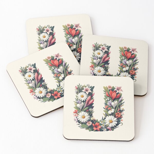 Item preview, Floral Letter U designed and sold by zzz888.