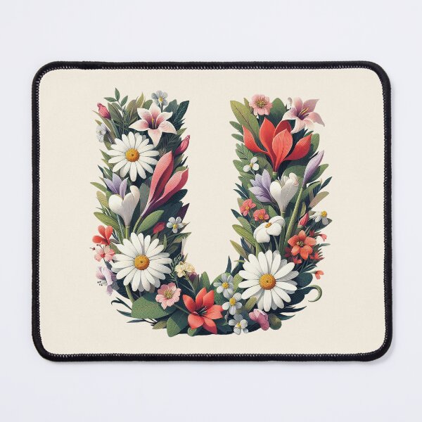 Item preview, Floral Letter U designed and sold by zzz888.