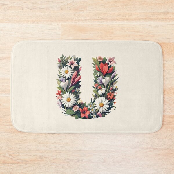 Item preview, Floral Letter U designed and sold by zzz888.