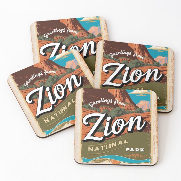 Item preview, Zion National Park Postcard Vintage Retro Travel Vintage designed and sold by TravelPostcardGems.