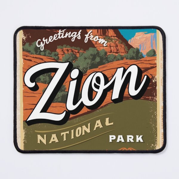 Item preview, Zion National Park Postcard Vintage Retro Travel Vintage designed and sold by TravelPostcardGems.