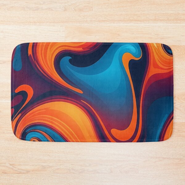 Item preview, Liquid Swirls Abstract In Fire And Ice designed and sold by SeamPix.