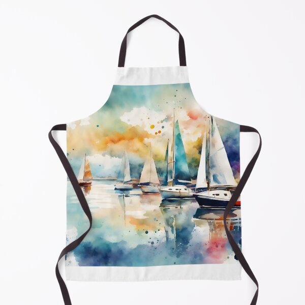 Item preview, Watercolor Sailing Boats designed and sold by sifo2024.