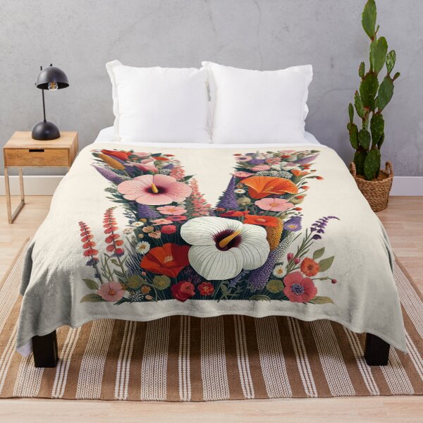 Item preview, Floral Letter V designed and sold by zzz888.