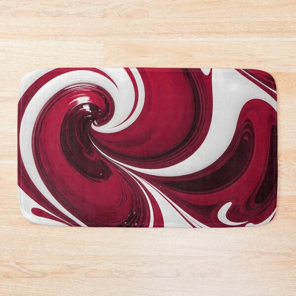 Item preview, Liquid Swirls Abstract In Ruby Red And White designed and sold by SeamPix.