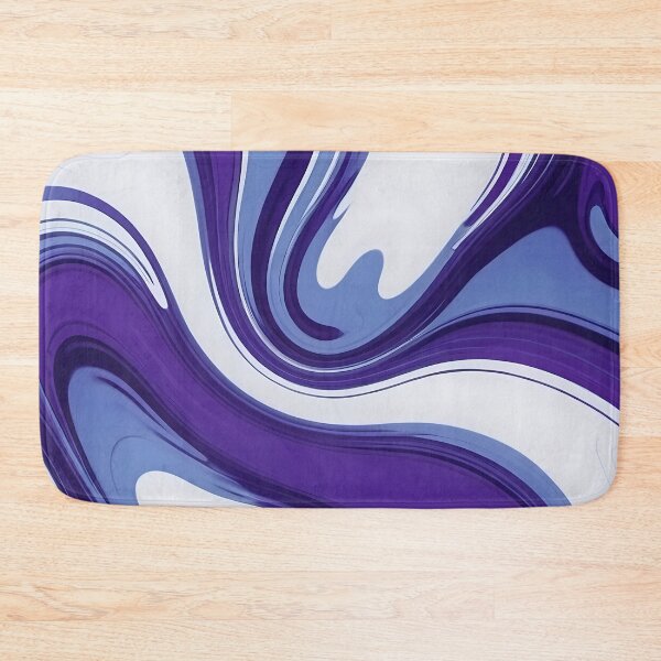 Item preview, Liquid Swirls Abstract In Blue Violet And White designed and sold by SeamPix.