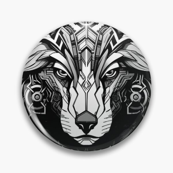 Item preview, Cyberwolf Black White Design v_1 mark 7 designed and sold by SoranDesign.