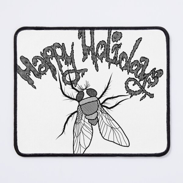 Item preview, Happy holidays and a huge fly. Black, white /1 designed and sold by My-fake-places.