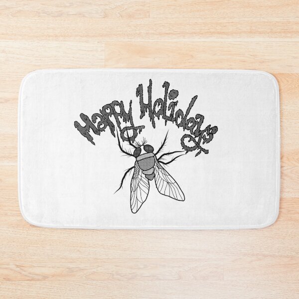 Item preview, Happy holidays and a huge fly. Black, white /1 designed and sold by My-fake-places.