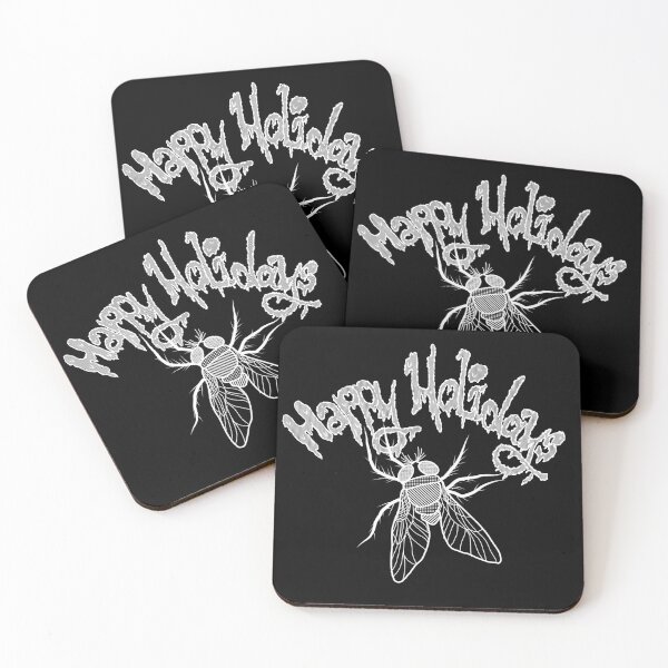 Item preview, Happy holidays and a huge fly. Black, white /1 designed and sold by My-fake-places.