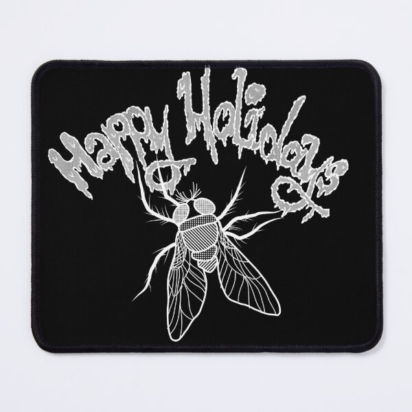 Item preview, Happy holidays and a huge fly. Black, white /1 designed and sold by My-fake-places.