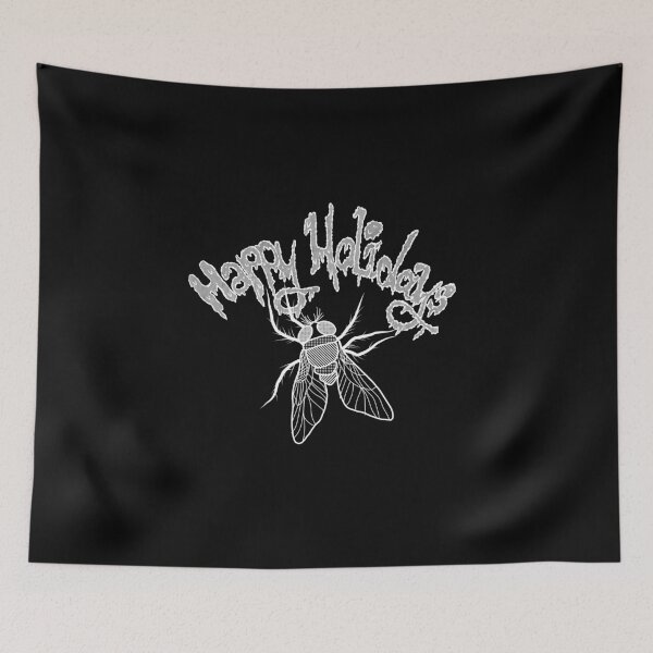 Item preview, Happy holidays and a huge fly. Black, white /1 designed and sold by My-fake-places.