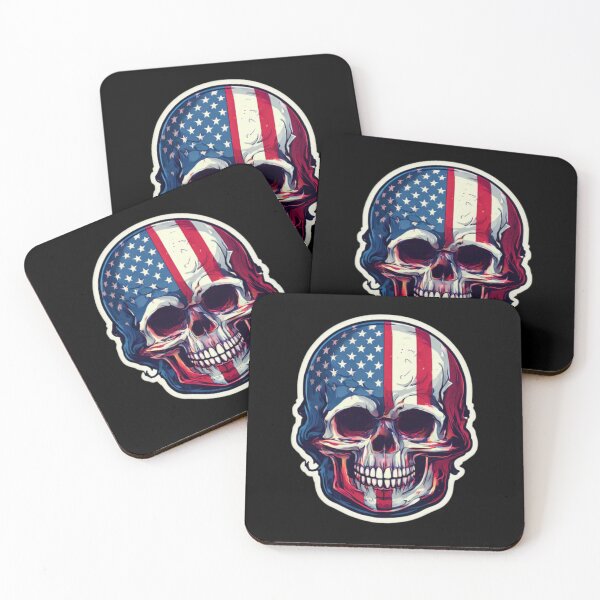 Item preview, Skull American Flag Artwork designed and sold by Planetporridge.