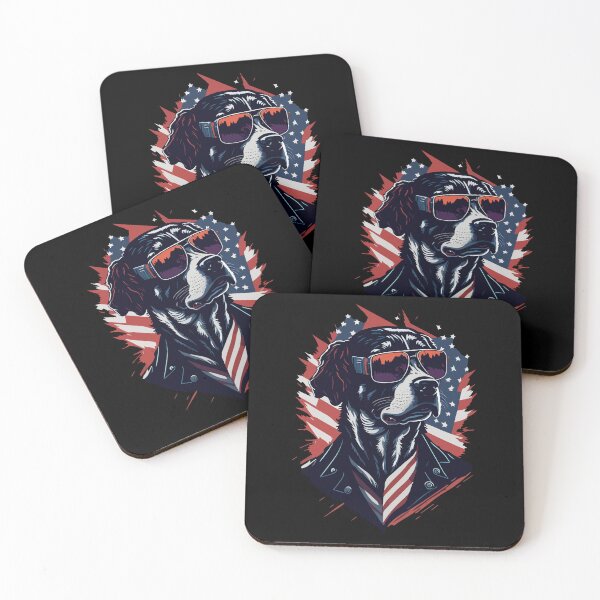 Item preview, USA 4th Of July black Patriotic American Labrador Retriever designed and sold by Artistoos.