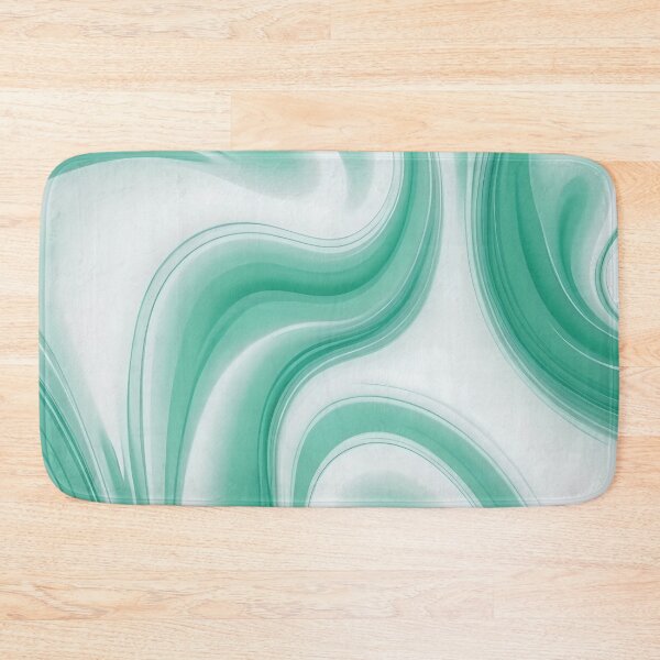 Item preview, Liquid Swirls Abstract In Spearmint And White designed and sold by SeamPix.