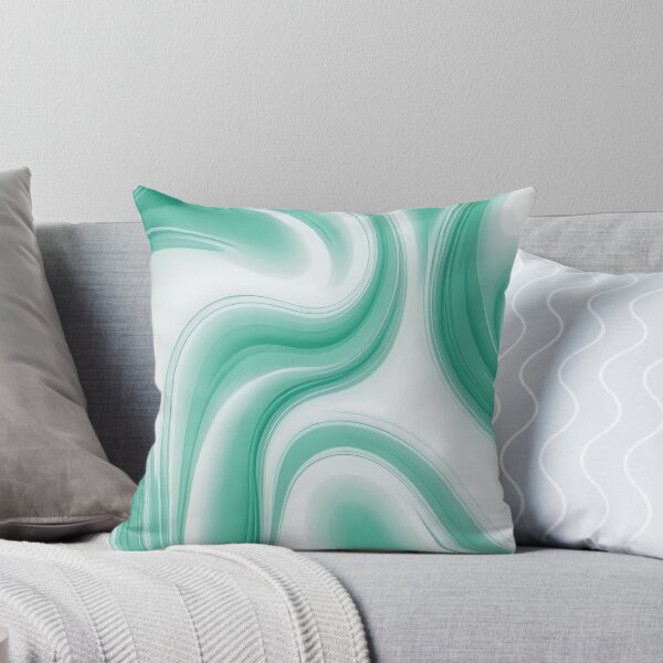 Item preview, Liquid Swirls Abstract In Spearmint And White designed and sold by SeamPix.