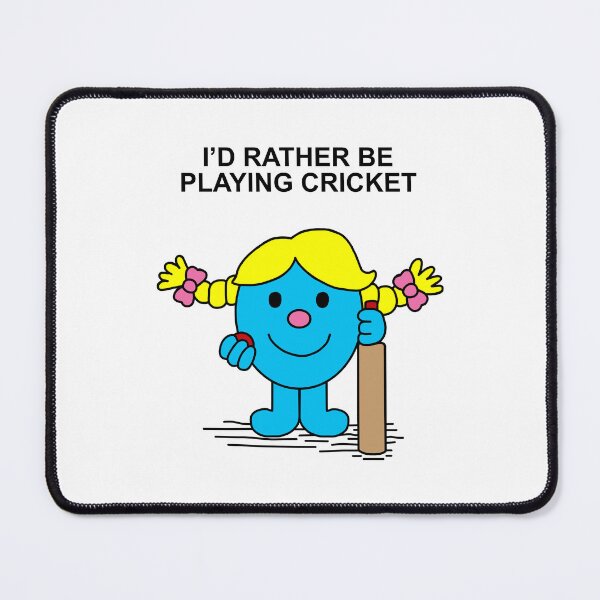 Item preview, Little Miss Id rather be playing cricket designed and sold by Scat the cat.