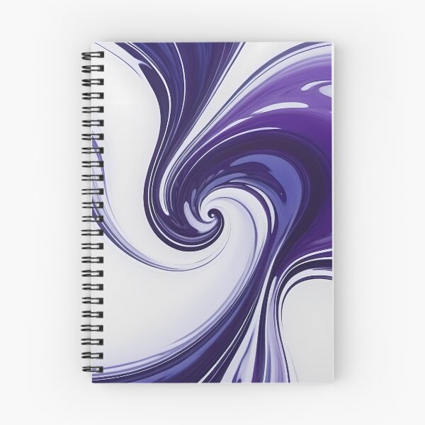 Item preview, Spiral Liquid Swirls Abstract In Blue Violet And White designed and sold by SeamPix.