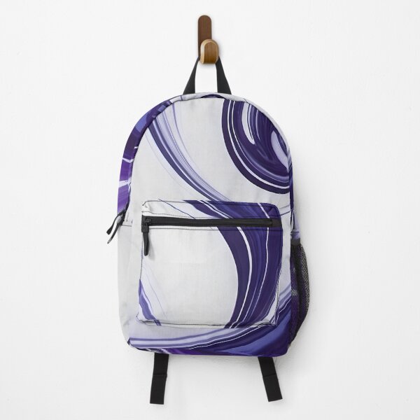 Item preview, Spiral Liquid Swirls Abstract In Blue Violet And White designed and sold by SeamPix.