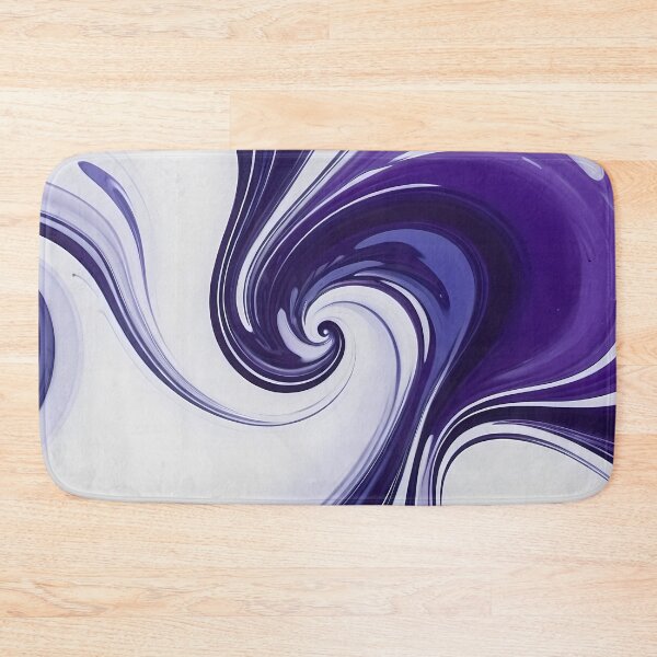 Item preview, Spiral Liquid Swirls Abstract In Blue Violet And White designed and sold by SeamPix.