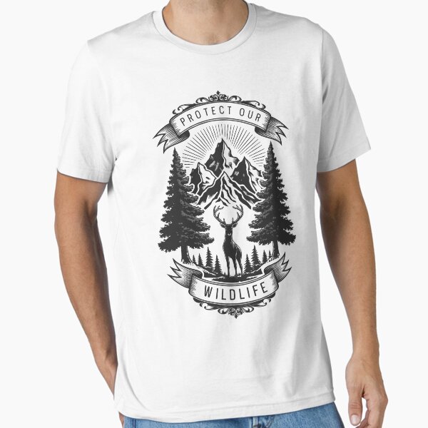Aperçu de l'œuvre Protégez notre faune Animal Environmentalist Sauvez notre forêt créée et vendue par Quirky Shirts.