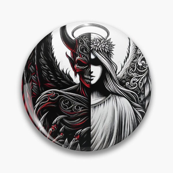 Item preview, angel and demon designed and sold by rajdigitalarts.