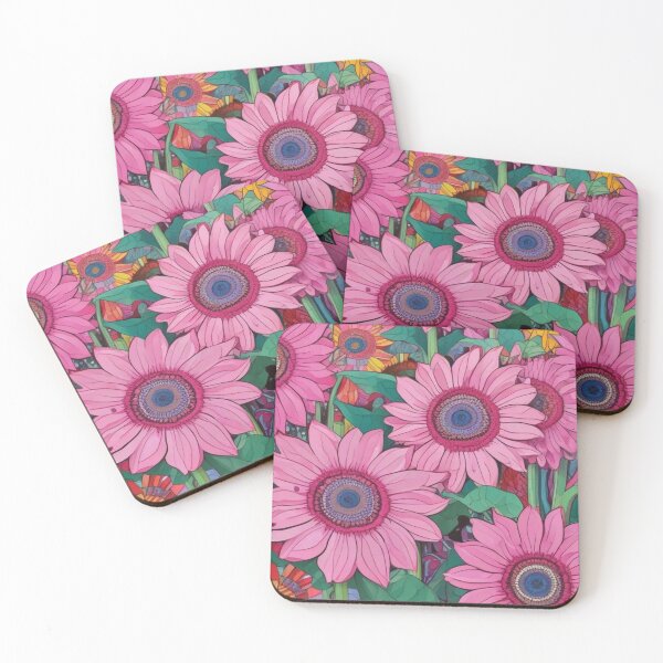 Item preview, Pinky sunflowers designed and sold by GasconyPassion.