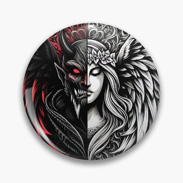 Item preview, angel and demon designed and sold by rajdigitalarts.