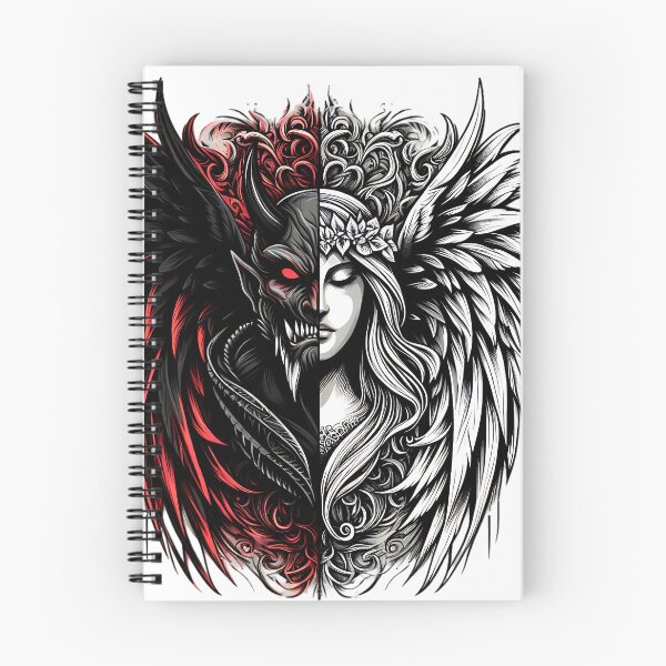 Item preview, angel and demon designed and sold by rajdigitalarts.