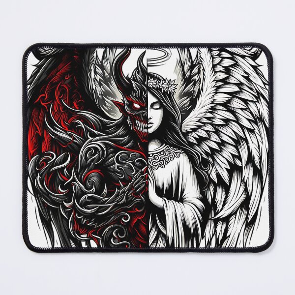 Item preview, angel and demon designed and sold by rajdigitalarts.