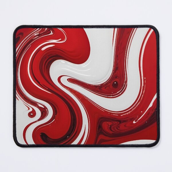 Item preview, Liquid Swirls Abstract In Red And White designed and sold by SeamPix.