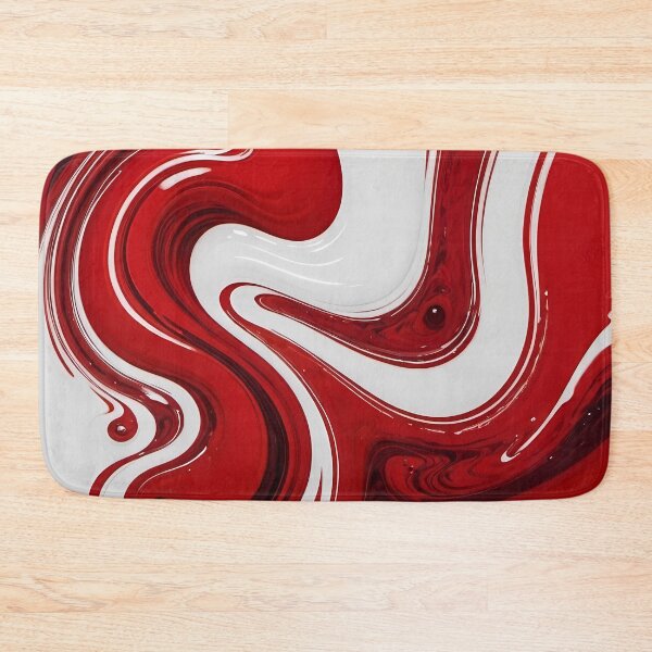 Item preview, Liquid Swirls Abstract In Red And White designed and sold by SeamPix.