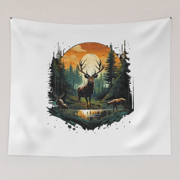 Item preview, Reindeer and nature designed and sold by Mohamedeinoo.