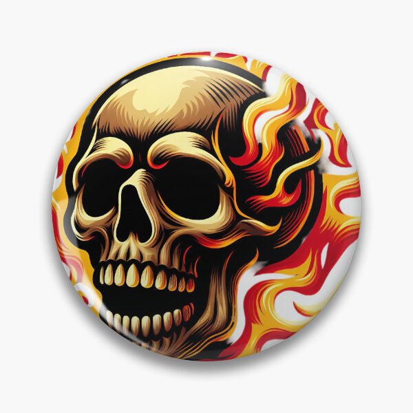 Item preview, fire skull designed and sold by rajdigitalarts.