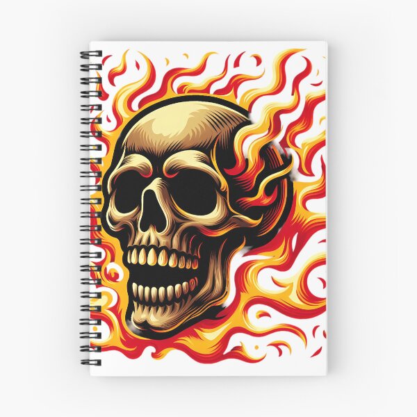 Item preview, fire skull designed and sold by rajdigitalarts.