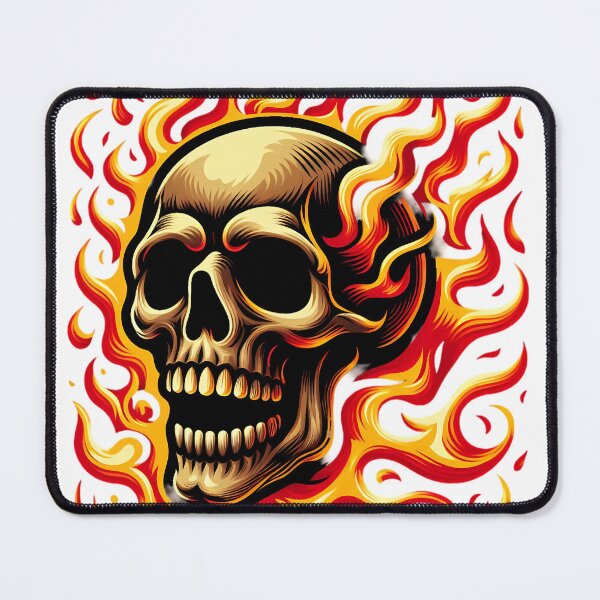Item preview, fire skull designed and sold by rajdigitalarts.