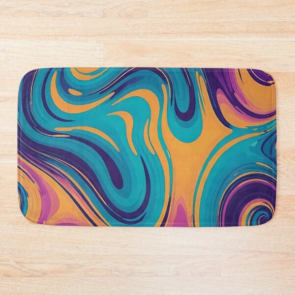 Item preview, Liquid Swirls Abstract In Analogous Purple designed and sold by SeamPix.