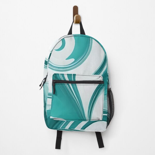 Item preview, Liquid Swirls Abstract In Aqua Green And White designed and sold by SeamPix.