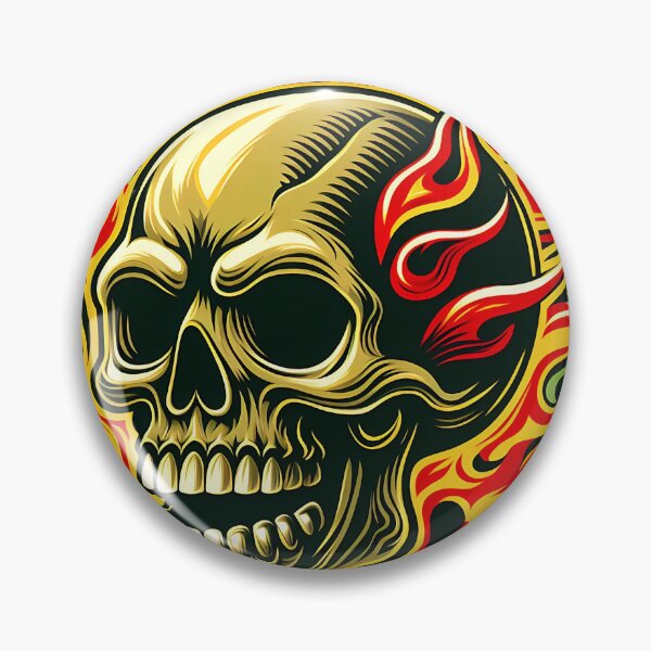 Item preview, fire skull designed and sold by rajdigitalarts.
